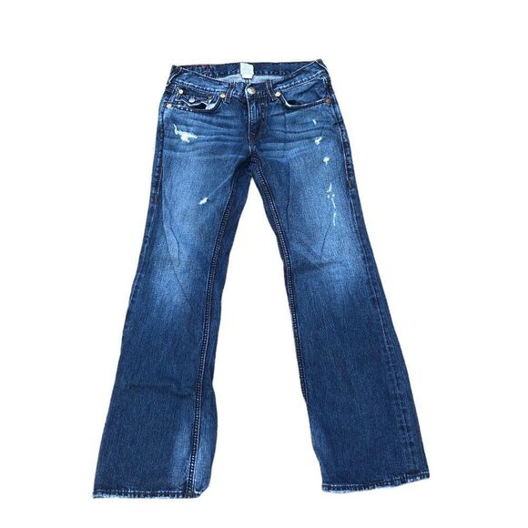 Vintage True Religion Jeans Size 32 BILLY GIANT BIG T Blue - Picture 2 of 8